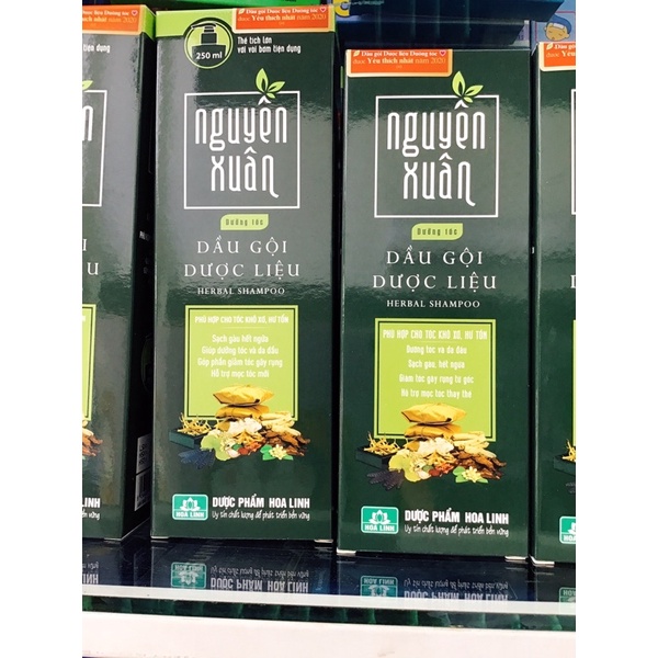 Dầu gội dược liệu Nguyên Xuân các loại cho tóc thường, tóc hư tổn [Nâu, Xanh lá]