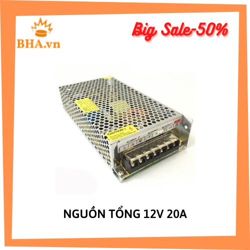 Nguồn tổng tổ ong 12V 20A chuyên dụng camera biển quảng cáo