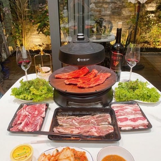 Bếp nướng Chef&amp;Chef BBQ không khói Hàn Quốc_ Hàng loại 1. - Gia Dụng Gia Đình