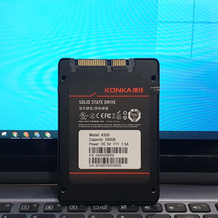 Ổ cứng SSD 2.5 inch SATA Konka K520 250GB - bảo hành 3 năm SD75 (Giá Khai Trương)