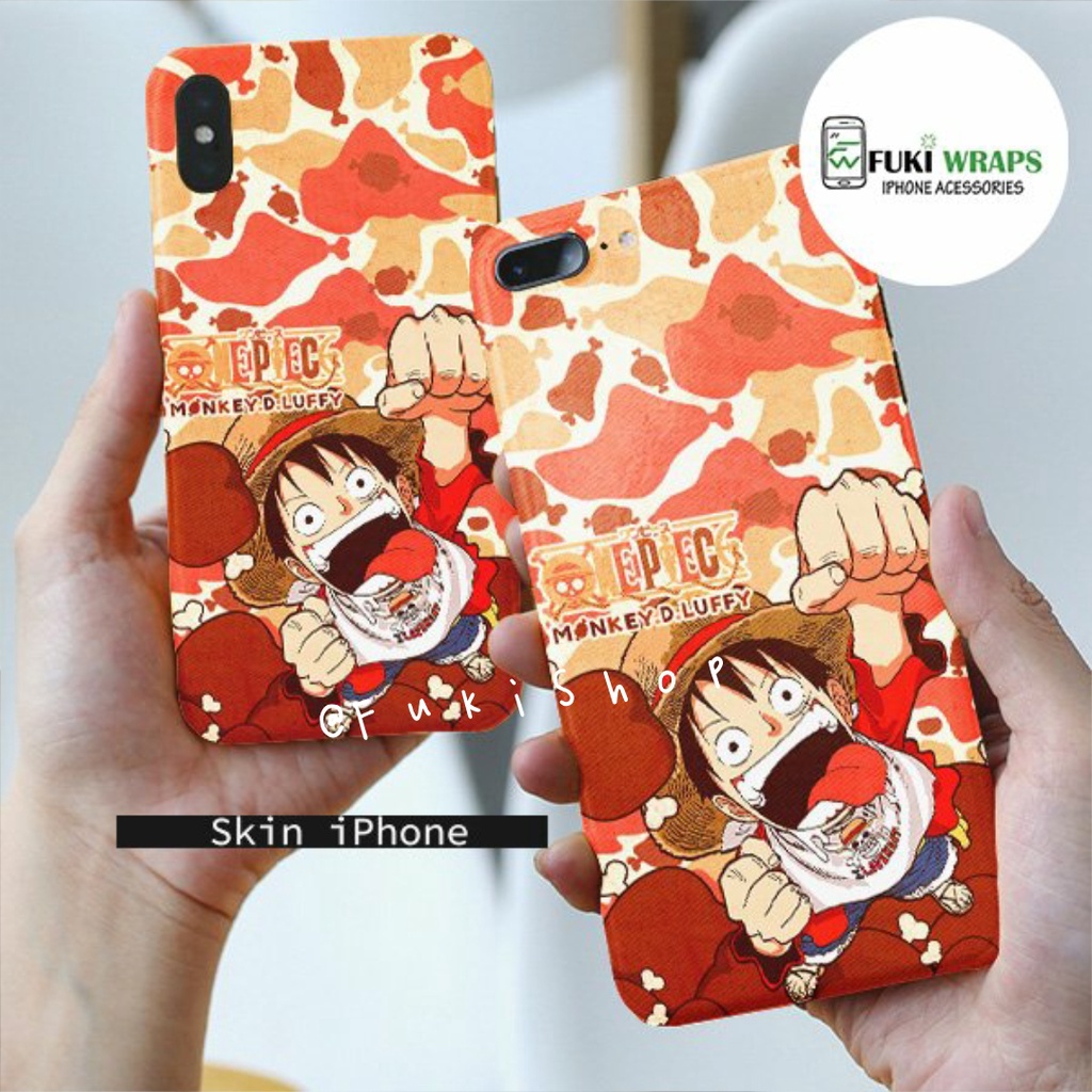 Tấm dán Skin FULL VIỀN One Piece Dành Cho 13ProMax 12ProMax 11ProMax X XS XR XSMAX 6Plus 7Plus 8Plus FukiShop