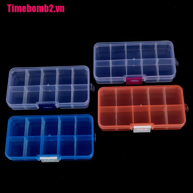 Hộp Nhựa Trong Suốt Với 10 Ngăn Đựng Trang Sức Tiện Lợi