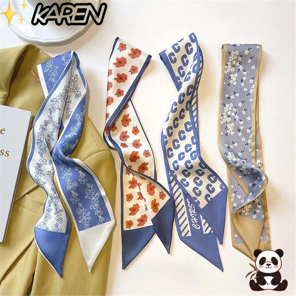 Khăn lụa quàng cổ/ dây buộc tóc thắt nơ thanh lịch đa chức năng cho nữ