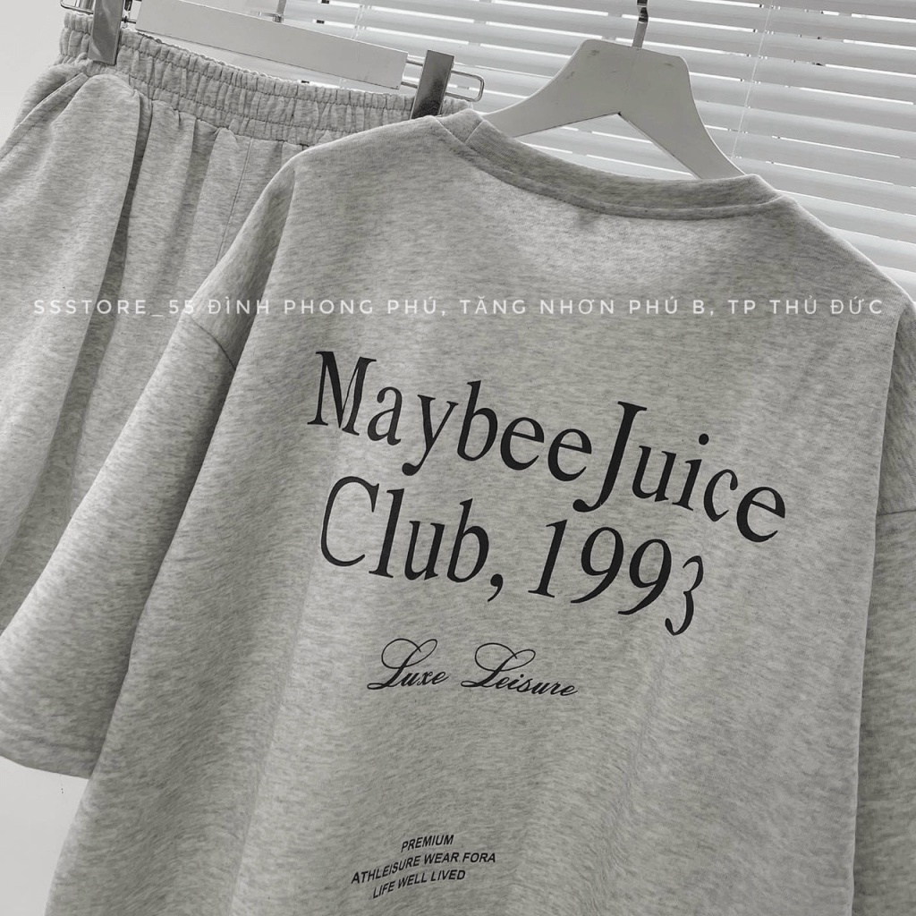 Sét Bộ Mặc Nhà Nam Nữ Áo Thun Cổ Tròn Kết Hợp Quần Đùi Chất Cotton Mặc Mát Form Rộng Thoải Mái [NEW UNISEX]