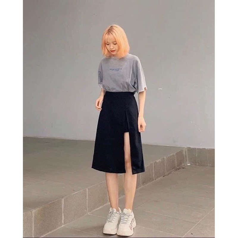 Chân váy xẻ lưng thun kèm quần | BigBuy360 - bigbuy360.vn