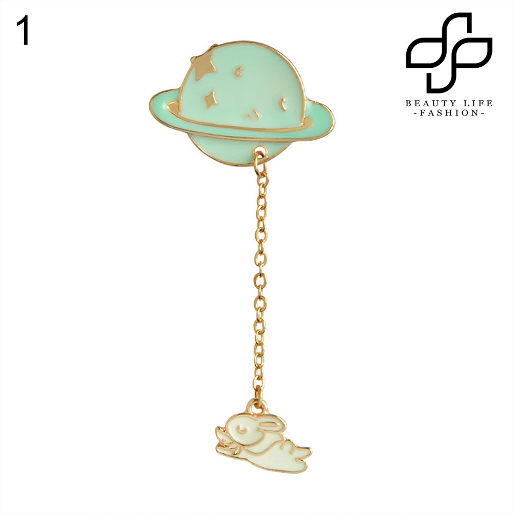 Ghim cài áo hình hành tinh phi hành gia unisex thời trang