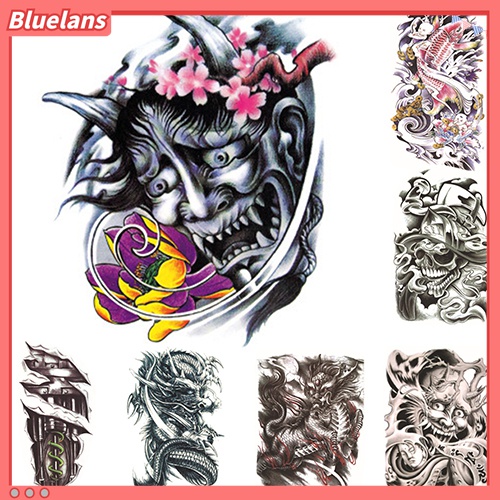Miếng Dán Hình Xăm Tạm Thời Hình Đầu Lâu Quyến Rũ Chống Nước Có Thể Tháo