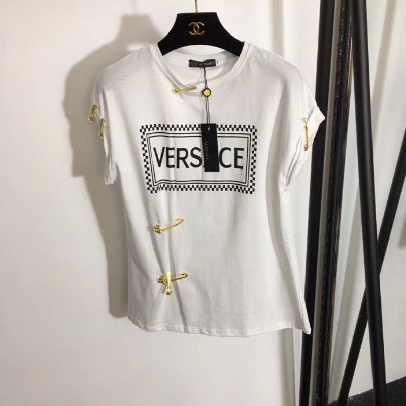 set trang phục áo phông ngắn tay+chân váy dài versace