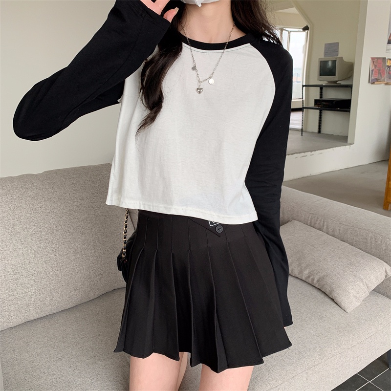 SUXI Áo Tay Dài Cổ Tròn Dáng Rộng Thời Trang Mùa Thu Cho Nữ