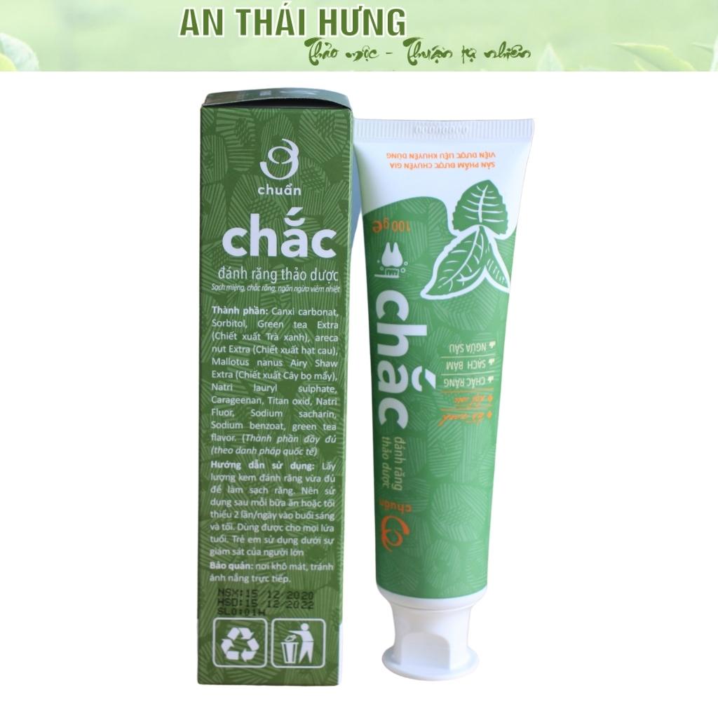 Kem Đánh Răng Thảo Dược CHẮC, Hết Mảng Bám, Chắc Răng, Sạch Miệng, Ngừa Sâu Răng 100gr /ad.tea