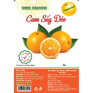 Cam sấy dẻo Princes Fruit  gói 100gr