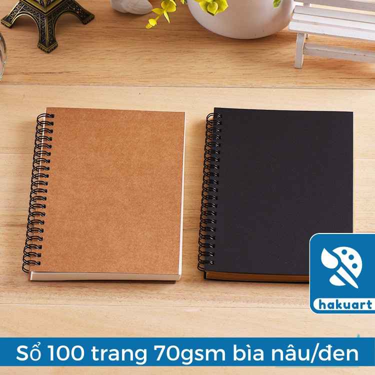 [Mã LIFEB04ALL giảm 10% tối đa 15K đơn 0Đ] Sổ vẽ chì 100 trang - Sketchbook - Giấy kem trơn 70gsm mỏng - Họa Cụ Hakuart