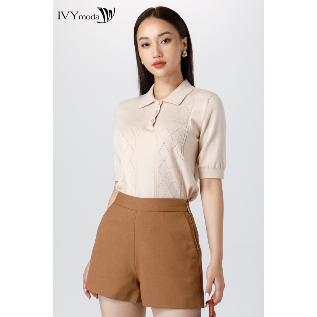 [NHẬP WABRTL5 GIẢM 10% TỐI ĐA 50K ĐH 250K ]Áo len nữ khuy ngọc IVY moda MS 57T0061