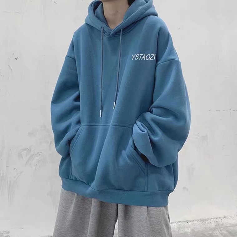 Áo hoodie Thể Thao Dáng Rộng In Chữ Phong Cách Hip Hop Đường Phố Hàn Quốc Thời Trang Mùa Đông Dành Cho Nam M-5XL