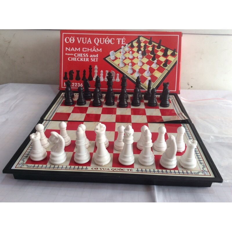 Cờ vua nam châm, chuẩn thi đấu quốc tế dành cho bé luyện trí não - mã 2236