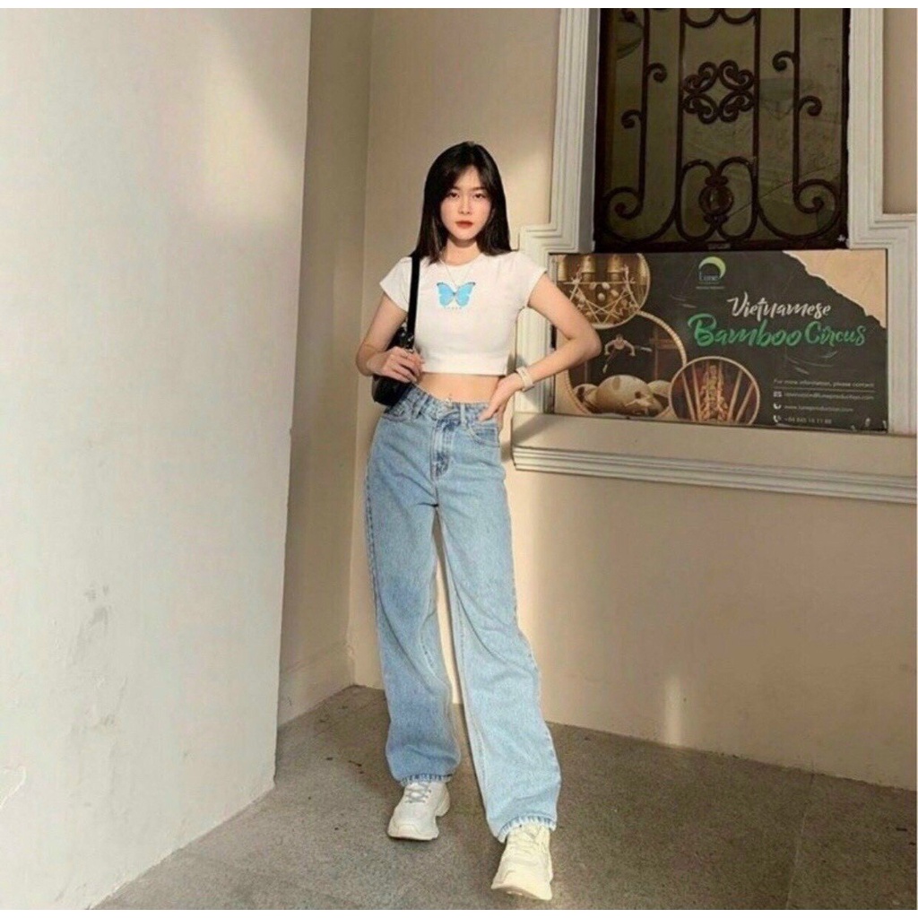 Quần Jean Nữ Ống Rộng Pretty Girl, Dáng Ống Suông Rộng, Quần Bò Nữ Ống Rộng Dáng Hot Trend | BigBuy360 - bigbuy360.vn