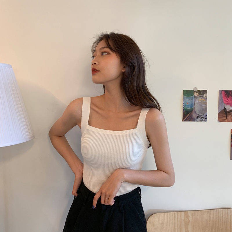 Angellala Xia Bingshi New trăm kim treo dây đeo Vest nữ mặc bên trong phiên bản Hàn Quốc của áo sơ mi phía dưới Áo sơ mi