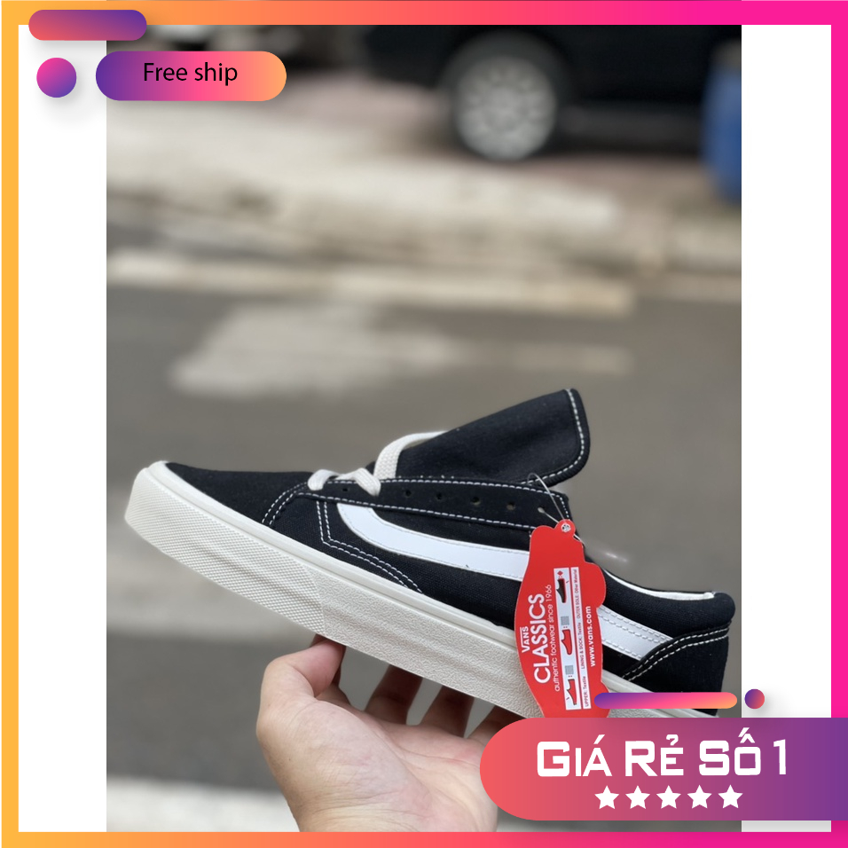 Giày 𝐕𝐚𝐧𝐬 𝐎𝐥𝐝 𝐒𝐤𝐨𝐨𝐥 - Giày Sneaker 𝐕𝐚𝐧𝐬 Đen kẻ trắng nhung nỉ cao cấp nam nữ