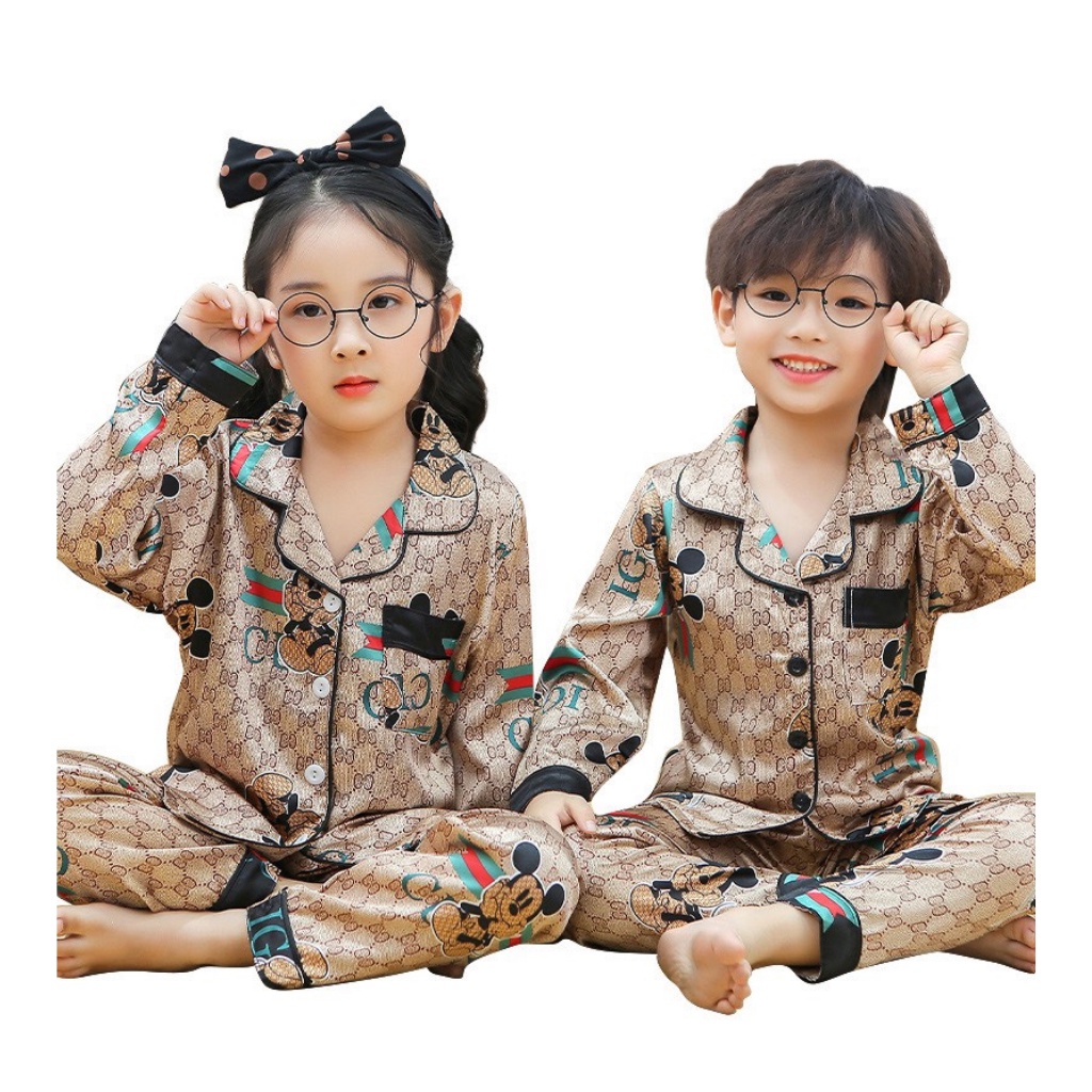 Bộ Pijama Cho Bé, Đồ Ngủ Chất Phi Lụa In Hình Cực Yêu Cho Bé Trai Từ 6-27kg BINBON KIDS