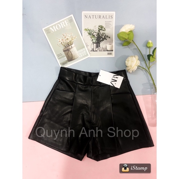 [SẮP VỀ-ẢNH THẬT]Q004 Quần shorts da Zara xuất xịn