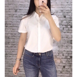 Áo sơ mi nữ uniqlo ngắn tay .