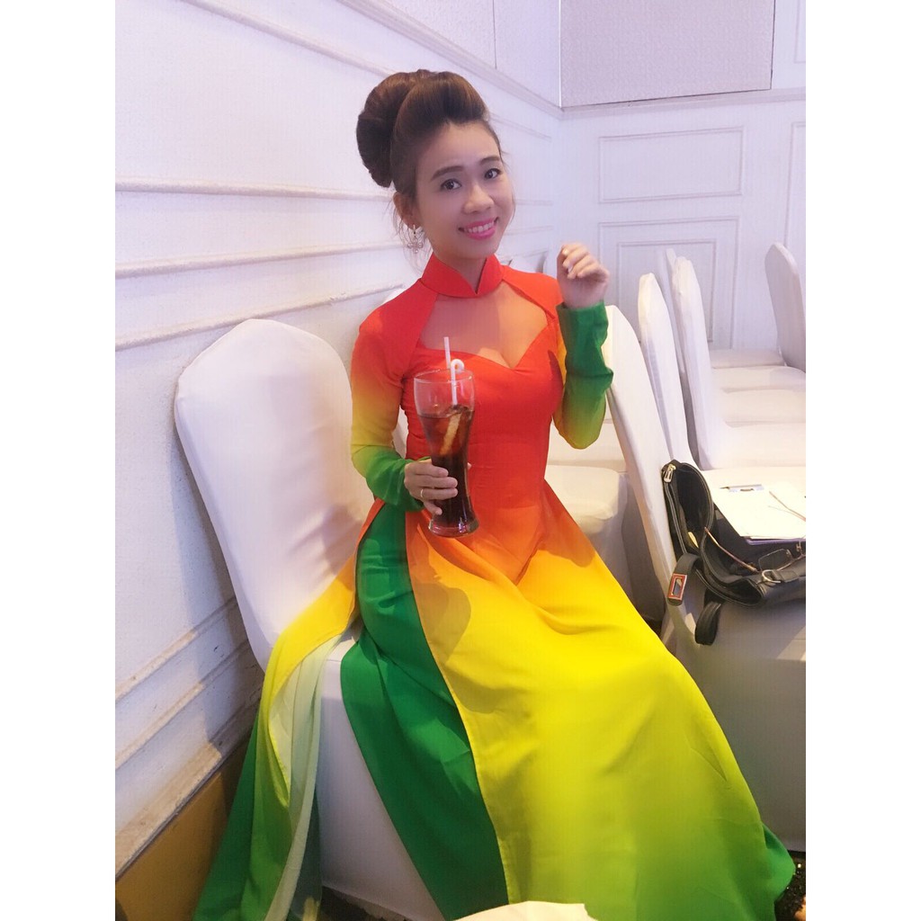 Vải áo dài ombre