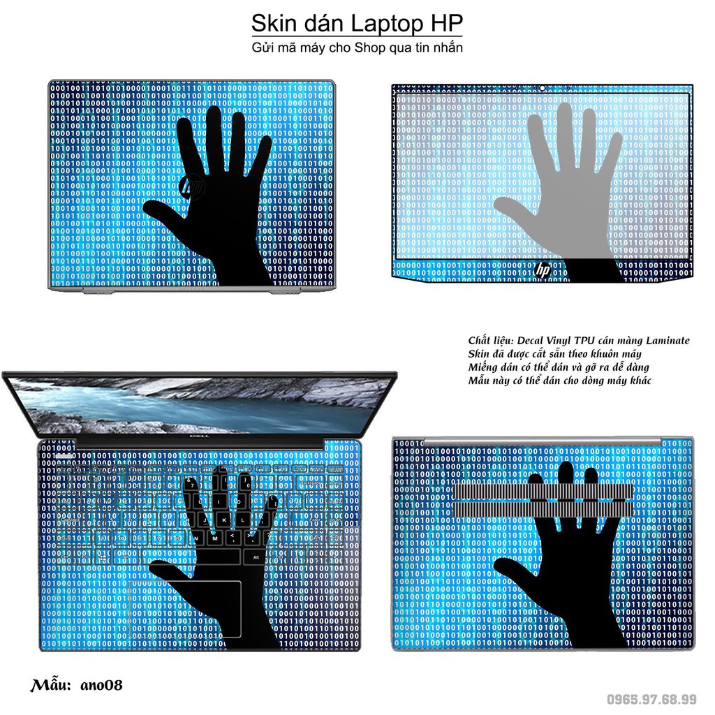 Skin dán Laptop HP in hình Anonymous _nhiều mẫu 2 (inbox mã máy cho Shop)