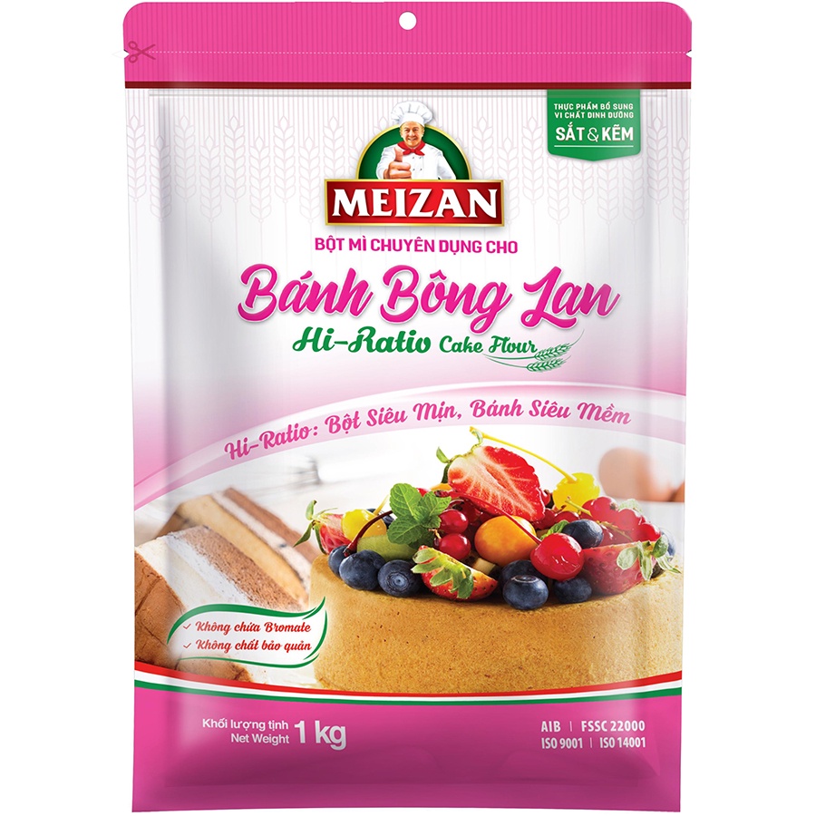 Bột mì chuyên dụng cho bánh Bông Lan MEIZAN  túi 1KG