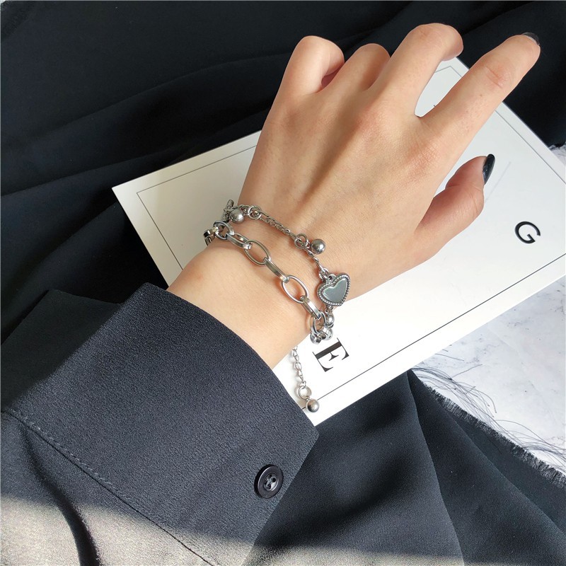 Vòng Tay Chất Liệu Thép Titan Mặt Hình Cây Thánh Giá B723