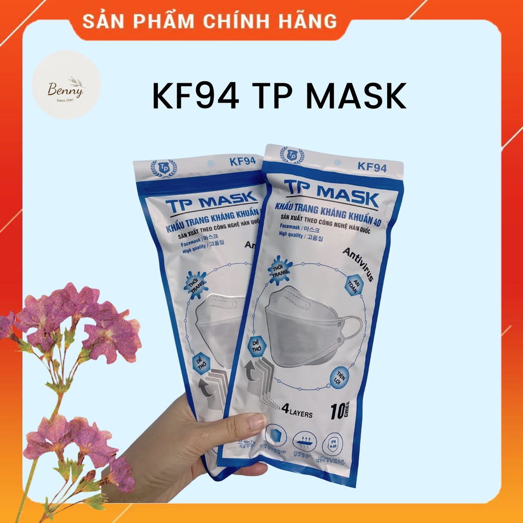 Khẩu Trang KF94 TP MASK 4 Lớp Kháng Khuẩn Công Nghệ Hàn Quốc Chính Hãng