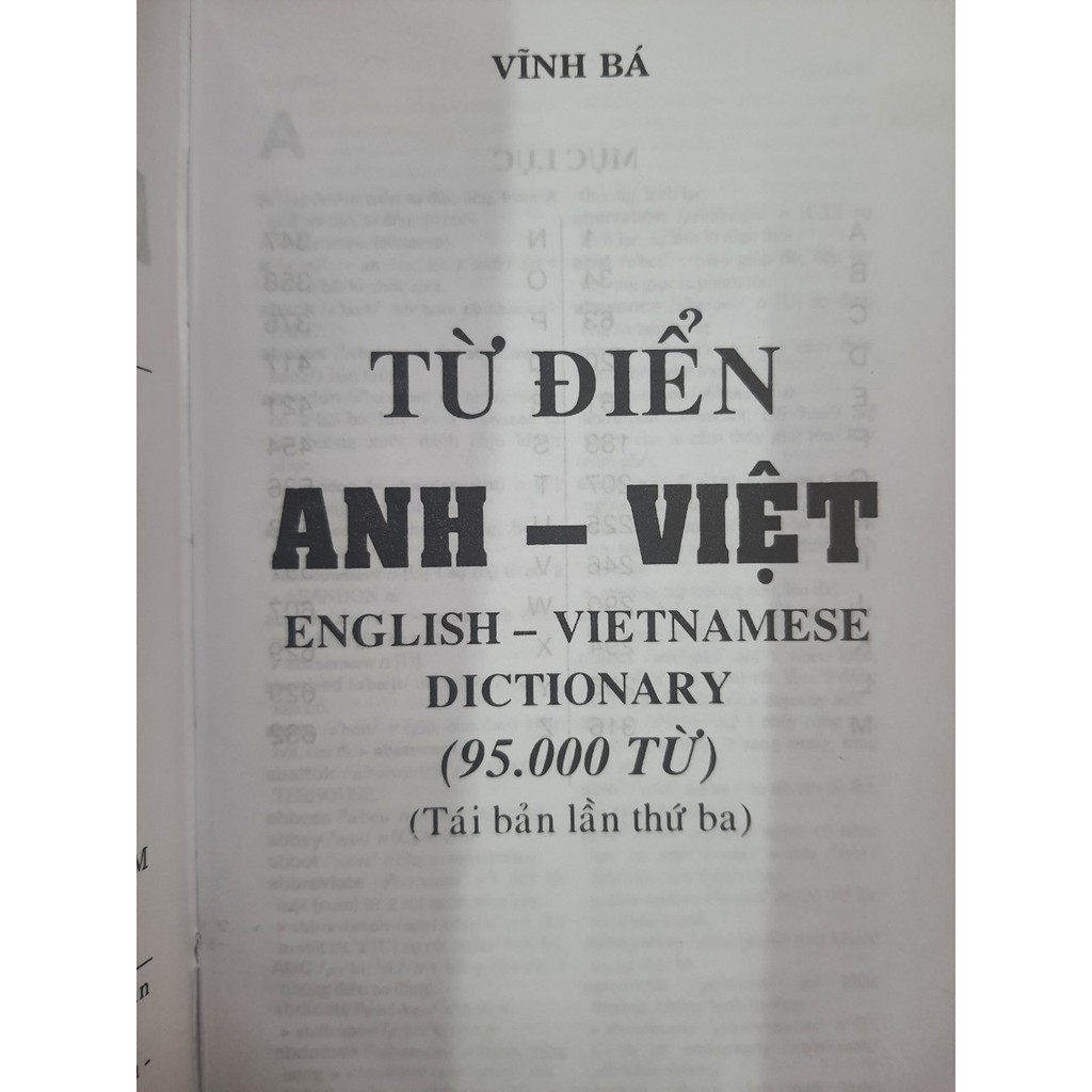 Sách - Từ điển Anh - Việt (95.000 từ)