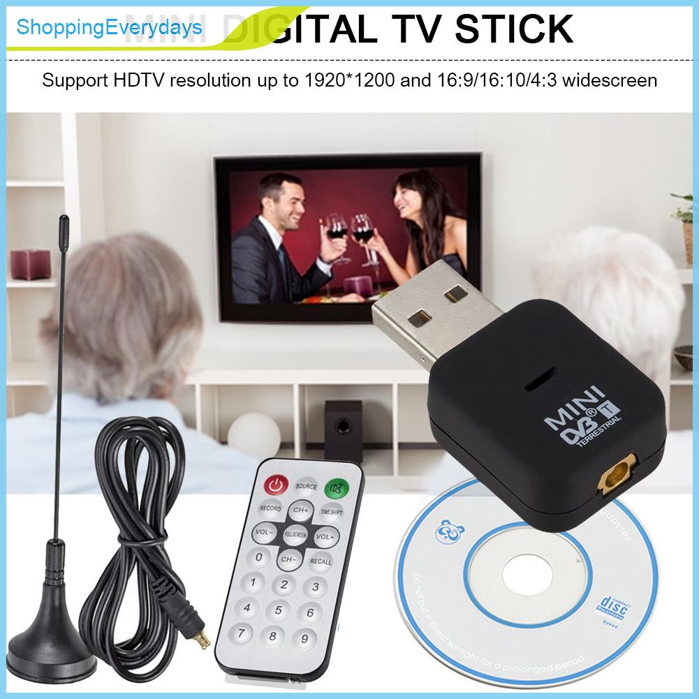 （ShoppingEverydays） USB 2.0 Digital TV Stick PC HDTV DVB-T Antenna Receiver Video Tuner Dongle