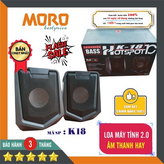 [ ÂM THANH CỰC ĐỈNH ] Loa máy tính 2.0 Multimedia Speaker K18 - Hàng Chính Hãng - [Loa Bluetooth S10]