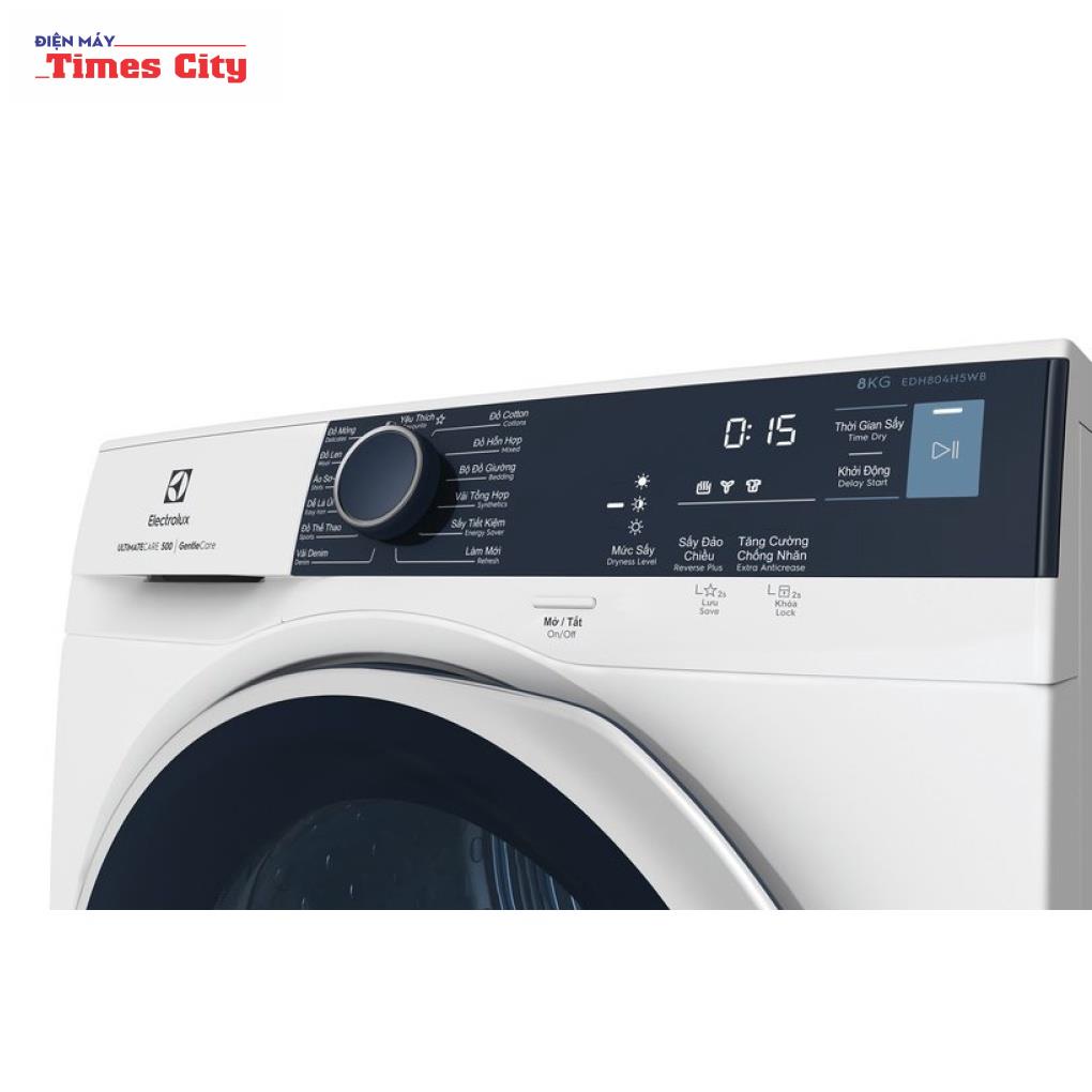 Máy sấy quần áo bơm nhiệt Electrolux 8 kg EDH804H5WB