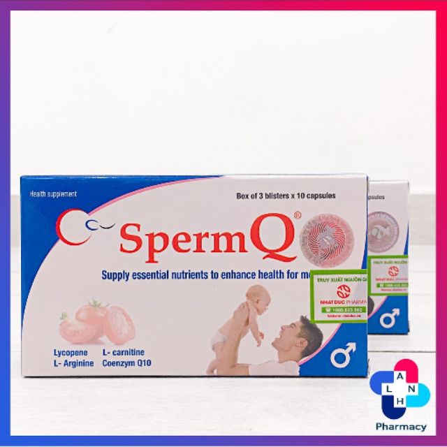 SpermQ hộp 60 viên chính hãng _ tặng kèm chế độ ăn uống và tập luyện  hỗ trợ giúp tăng khả năng hấp thu thuốc