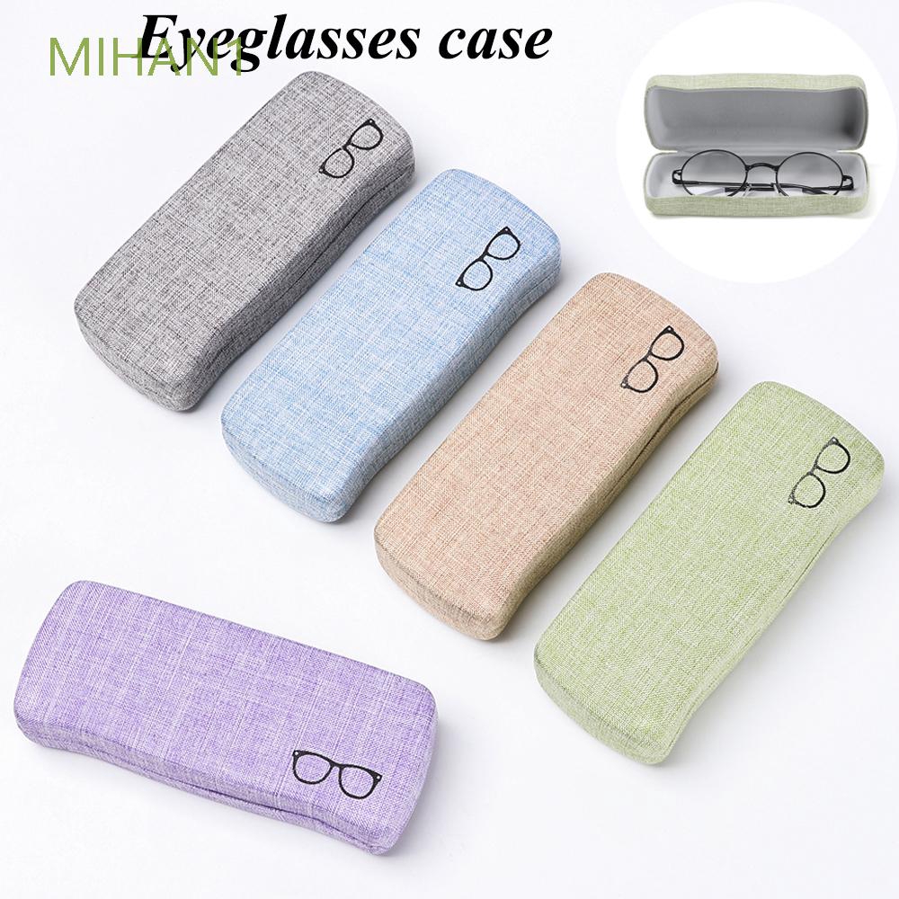 MIHAN1 1Pcs Retro Fashion Men Women Metel Linen Cloth Glasses Box