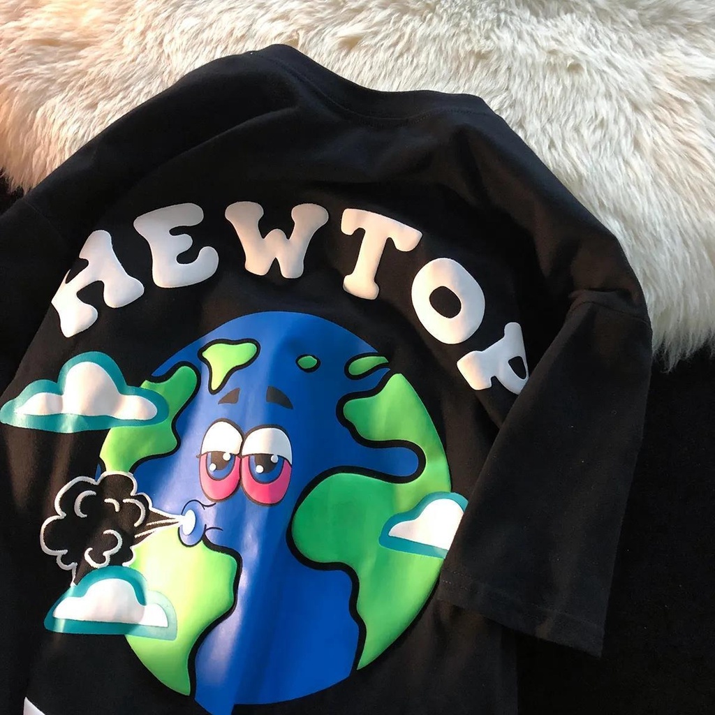 NRVP Áo thun tay ngắn cổ tròn phong cách đường phố Nhật Bản thời trang mùa hè 2022 dành cho nữ