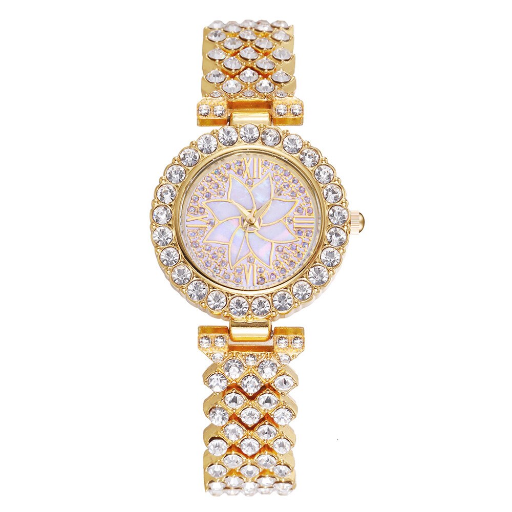 Đồng Hồ Quartz Nữ Mặt Số La Mã Đính Đá Thời Trang | BigBuy360 - bigbuy360.vn