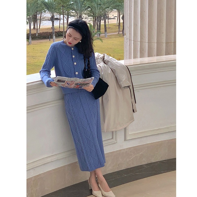Bộ Áo Sweater Phối Chân Váy Kiểu Vintage Phương Tây Dễ Thương Cho Nữ 2021 | BigBuy360 - bigbuy360.vn