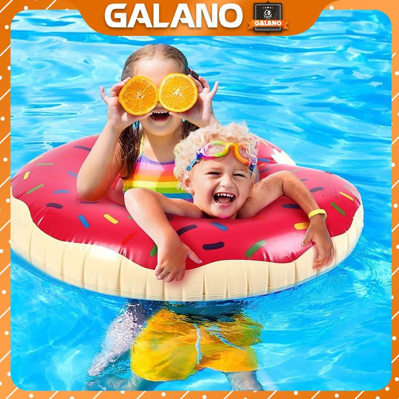 Phao bơi cho bé GALANO size 60 cm tập bơi cho trẻ em hình bánh vòng Donut dễ thương SS-001301