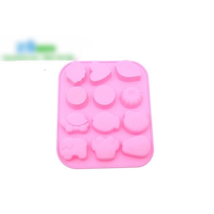 KHUÔN THẠCH SOCOLA SILICON OTO, CÁ THỎ, LÁ 12 VIÊN - Cao cấp