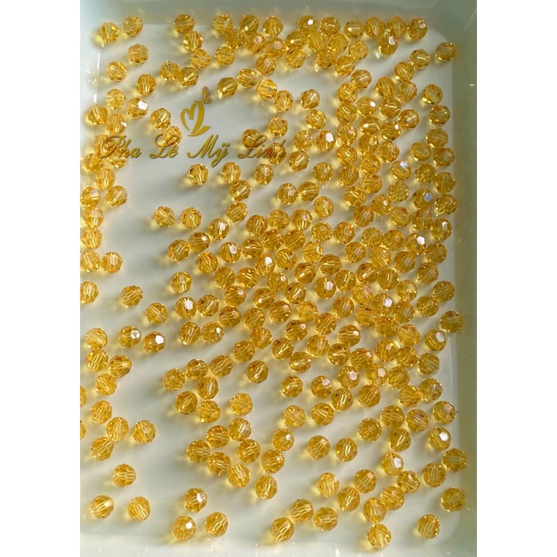 10 viên pha lê Swarovski tròn 4ly