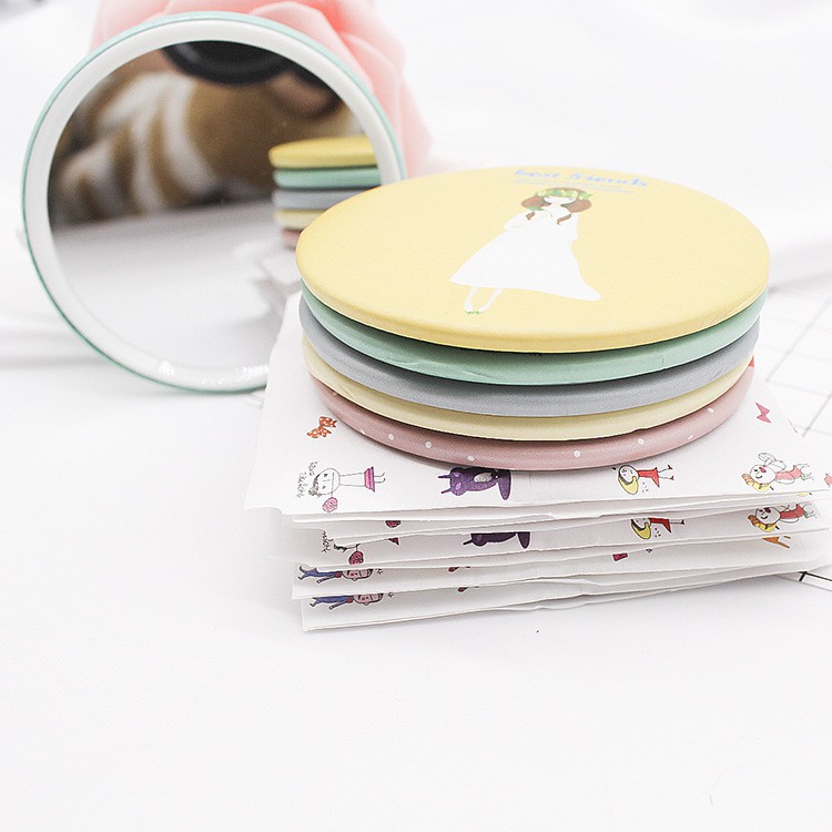 Gương soi mini cầm tay size nhỏ dễ bỏ túi B069