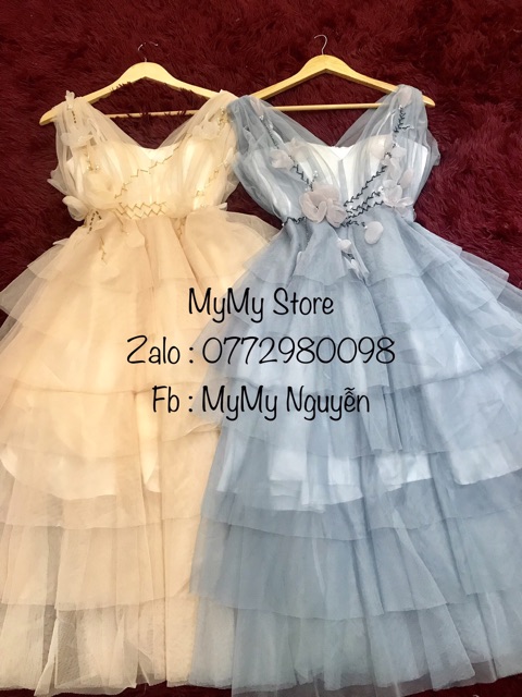 Đầm dự tiệc xếp tầng kết cườm sang trọng TRIPBLR T DRESS - size M/L ( kèm ảnh/video thật) MS137V