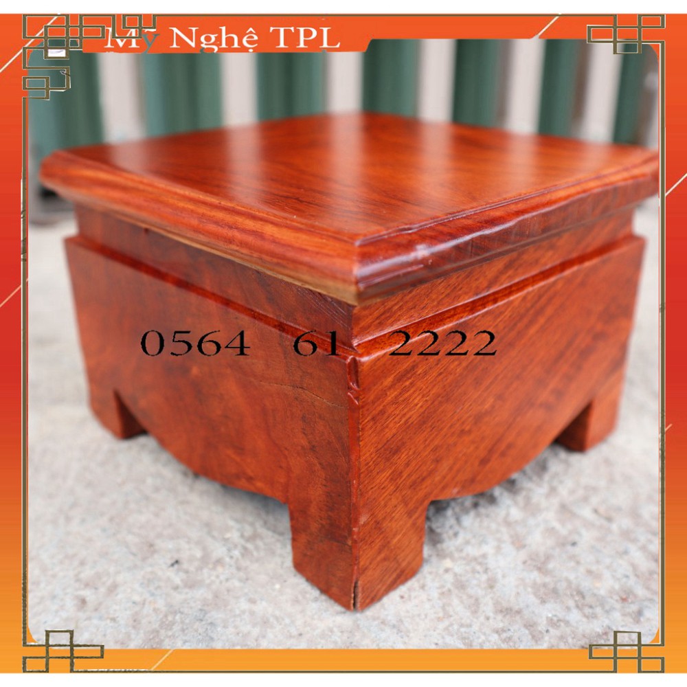 Kỷ vuông trơn, Đôn vuông gỗ hương cao cấp sang trọng