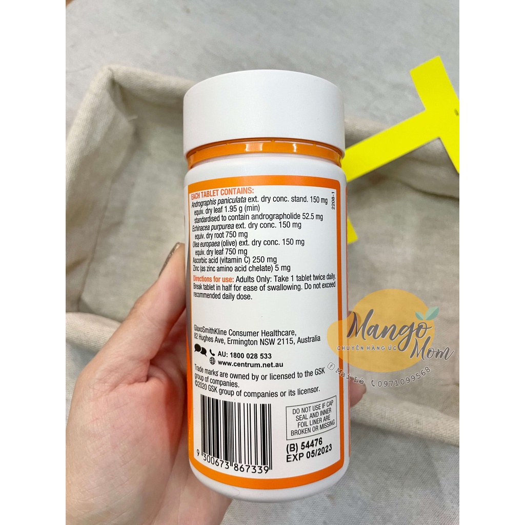 - Viên Uống Centrum Immune Defence 100v Uc - Hỗ Trợ Tăng Cường Miễn Dịch và phòng cảm cúm