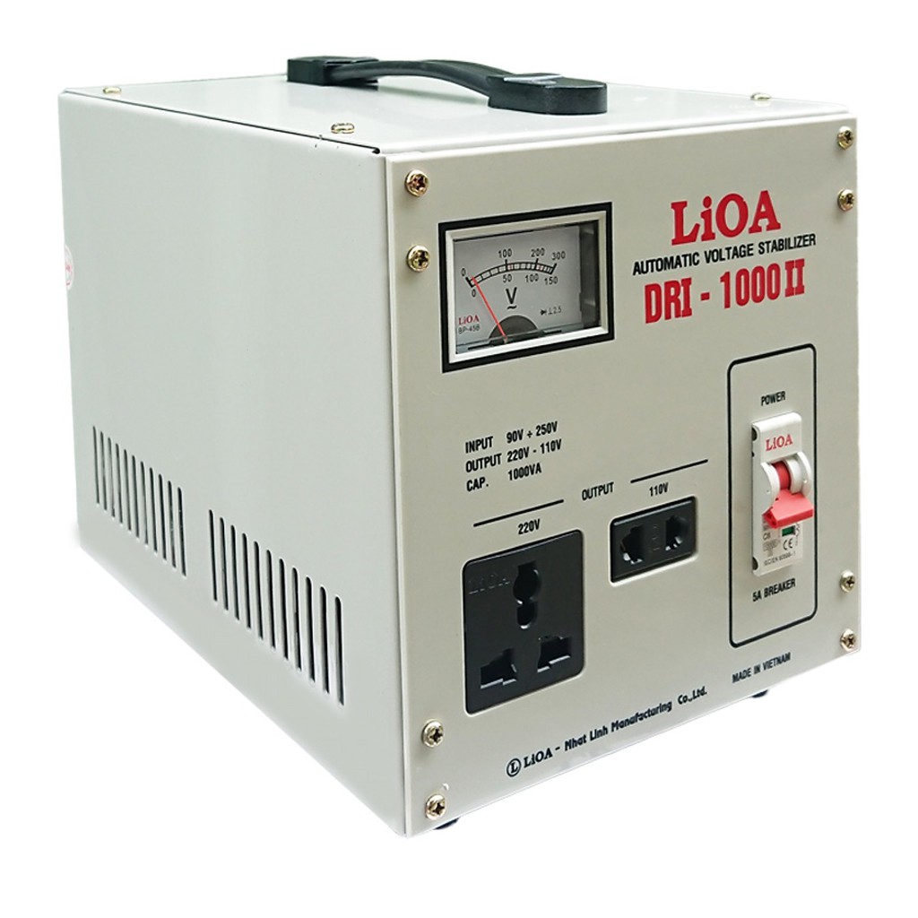 ỔN ÁP LIOA DRI-1000 II CÔNG SUẤT 1.0kVA ĐIỆN ÁP VÀO 90V - 250V