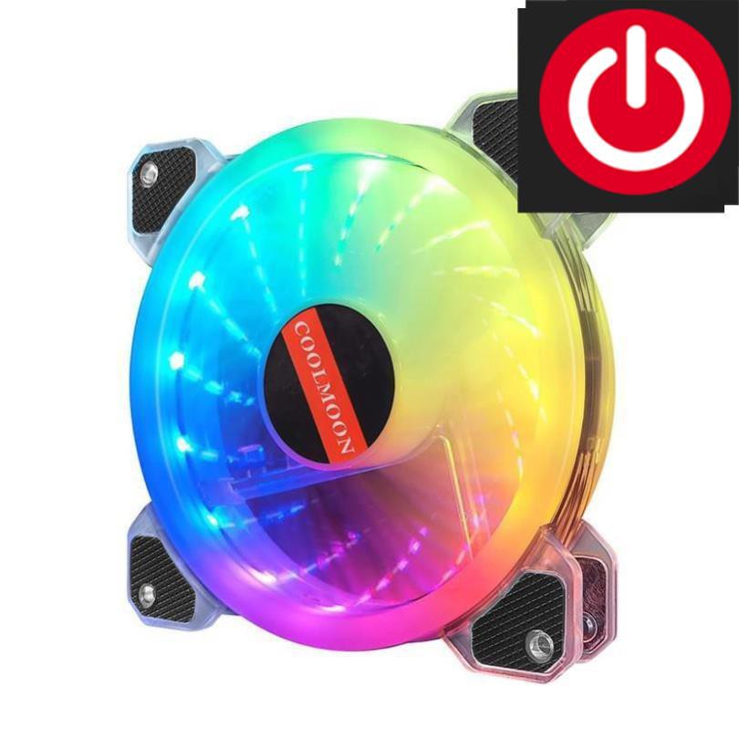 Quạt Tản Nhiệt, Fan Led RGB Coolmoon X2, 16 Triệu Màu, 366 Hiệu Ứng - Đồng Bộ Hub