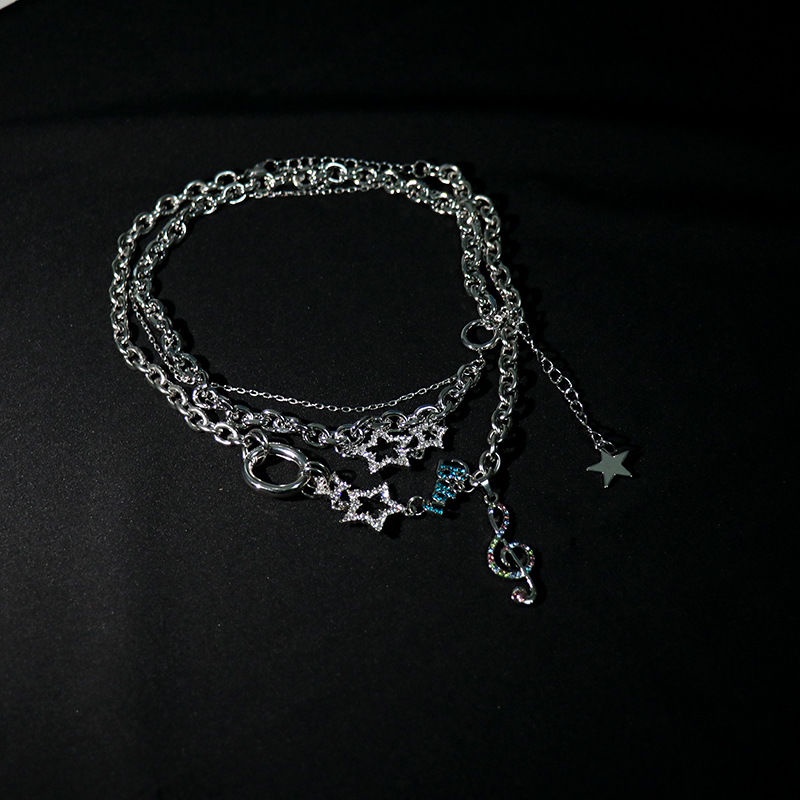 Vòng cổ Đính Đá Phong Cách Hip Hop Thời Trang