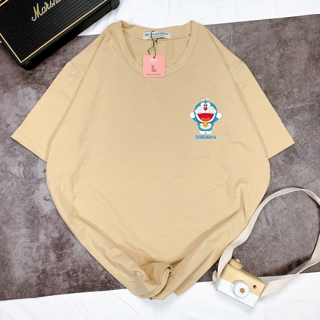 [HÌNH THẬT TỰ CHỤP] - Áo thun tay ngắn Be Yourself unisex size M L XL - DOREMON LOGO